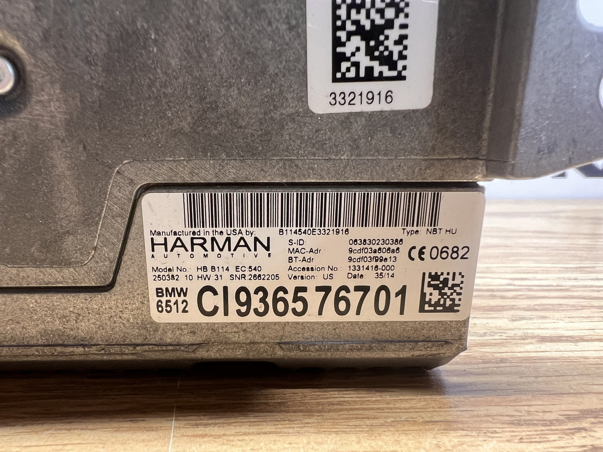 BMW F22 F30 F32 F80 M3 M4 NBT HU Headunit Navigation Harman Radio CD OEM HW 3.1