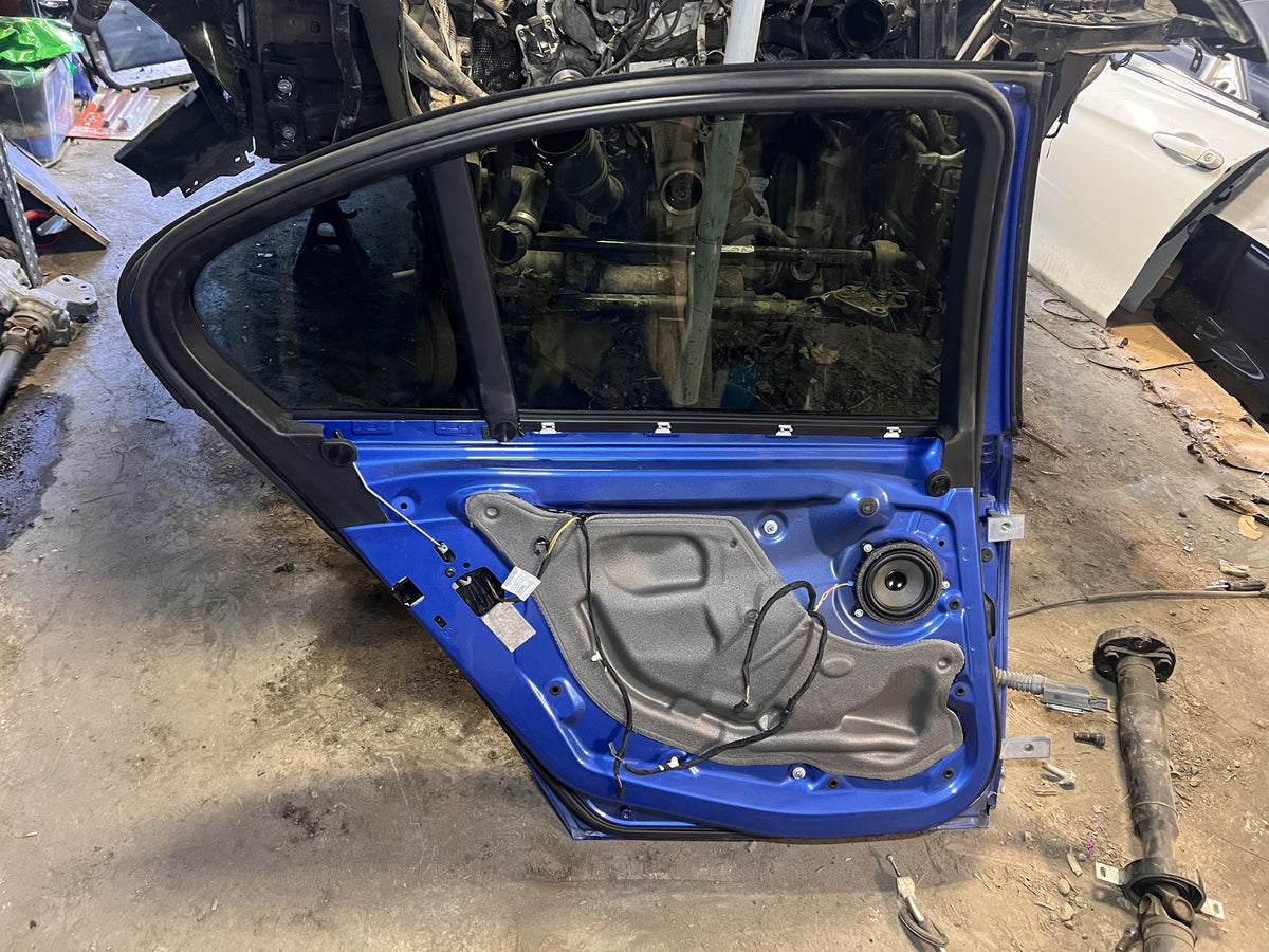 BMW F30 328i 335i 340i Rear Left Driver Side Door Estoril Blue B45 OEM 12-18