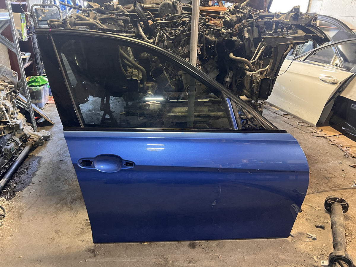 BMW F30 F31 328i 335i 340i Passenger Front Right Door Estoril Blue B45 OEM