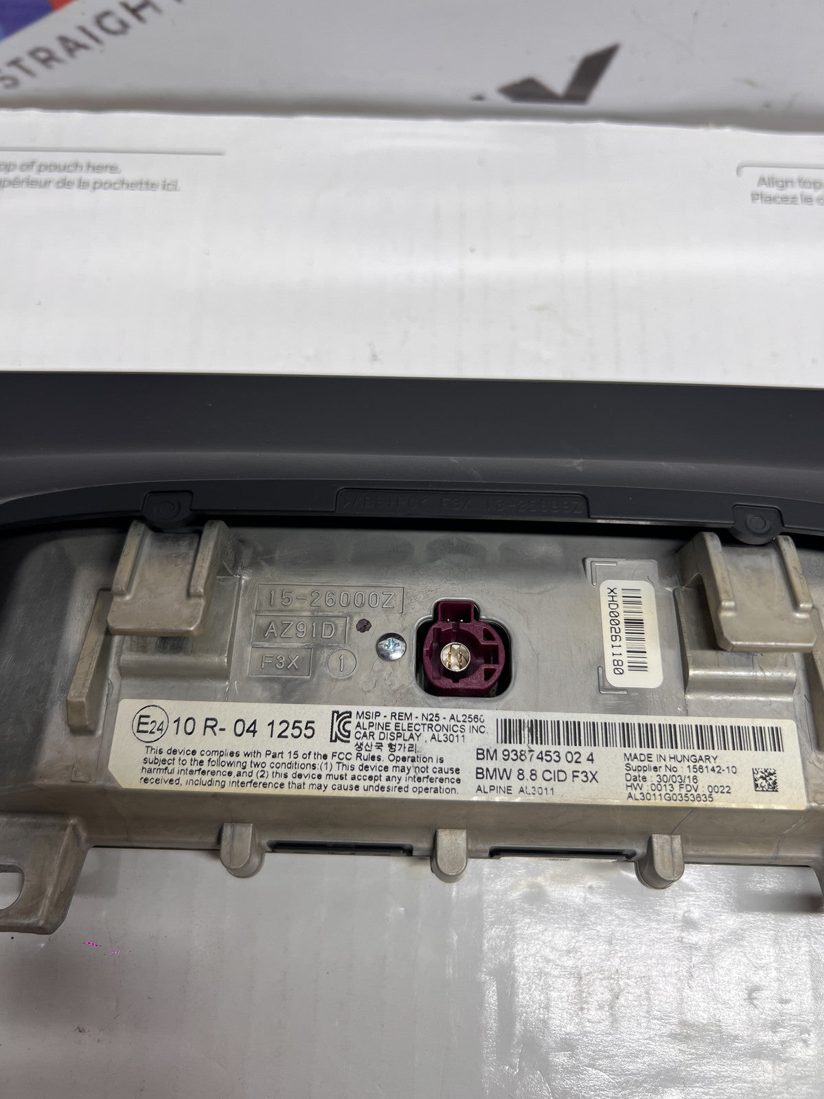 2014-2017 BMW F30 F32 F36 8.8" CID NBT EVO Navigation Display Screen OEM 9292248