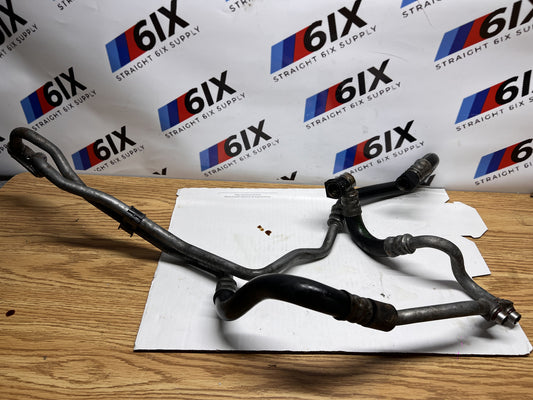 12-16 BMW F30 F32 F36 335i 435i N55 Engine Oil Cooler Inlet Outlet Lines Set OEM