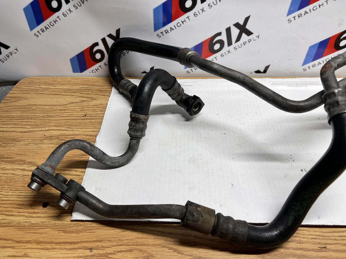 12-16 BMW F30 F32 F36 335i 435i N55 Engine Oil Cooler Inlet Outlet Lines Set OEM
