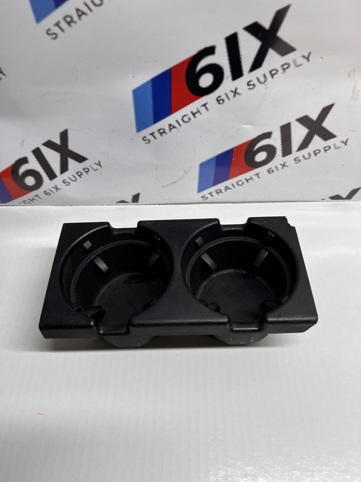 BMW E46 OEM Front Center Console Dual Cup Holder Black 51168217953 99-06 M3 330i