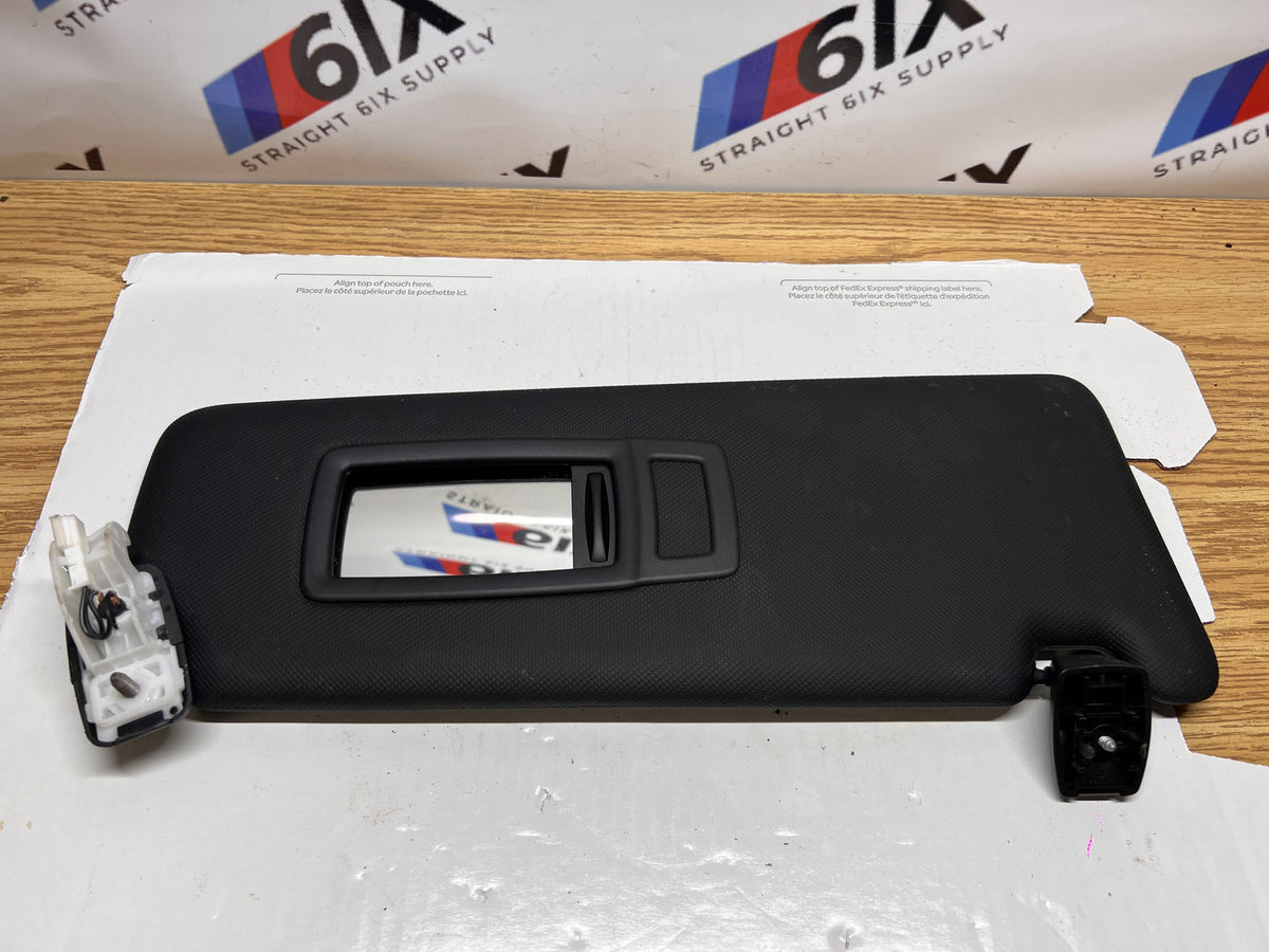 12-18 BMW F30 F32 F36 3 4 Series Front Right Passenger Sun Visor Shade Black OEM