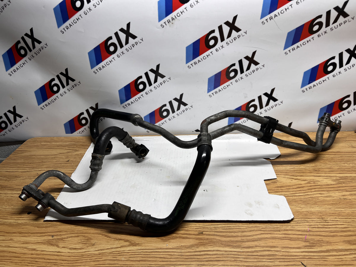 12-16 BMW F30 F32 F36 335i 435i N55 Engine Oil Cooler Inlet Outlet Lines Set OEM