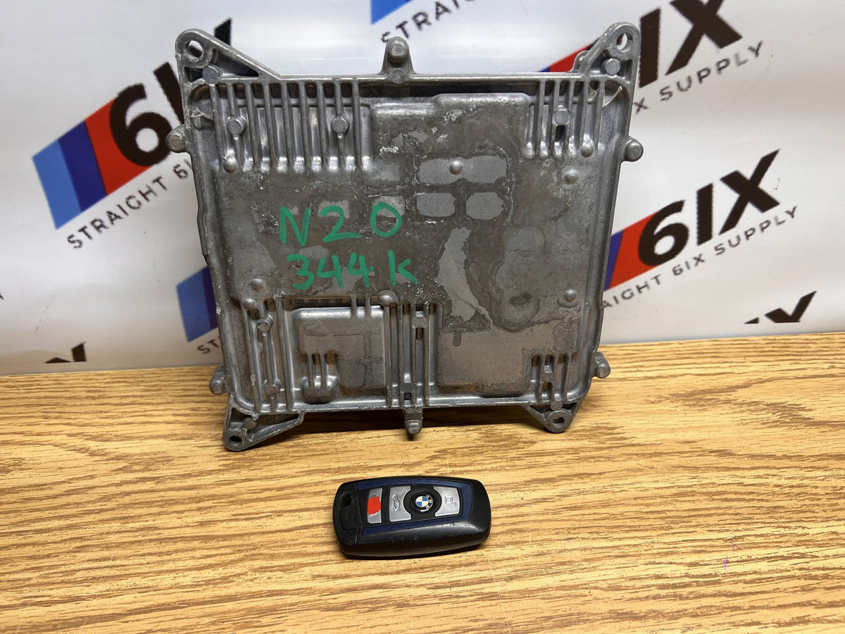12-15 BMW F30 328i N20 Engine Computer Control Module CAS BCM ECU DME W/ Key OEM