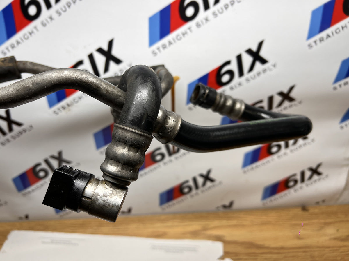 12-16 BMW F30 F32 F36 335i 435i N55 Engine Oil Cooler Inlet Outlet Lines Set OEM