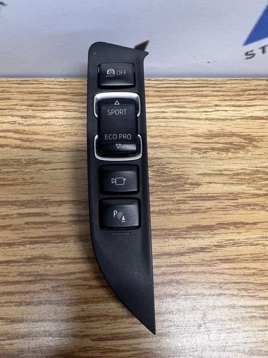 12-18 BMW F30 F32 F36 Center Console Traction Sport PDC 360 Camera Switch OEM