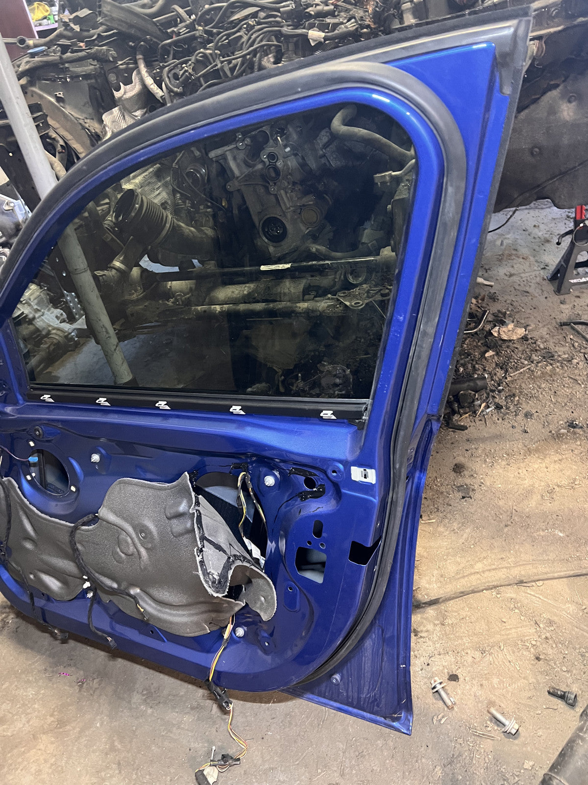 BMW F30 F31 328i 335i 340i Passenger Front Right Door Estoril Blue B45 OEM