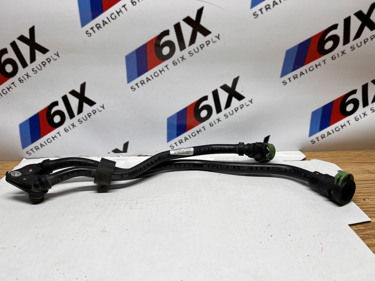 16-20 BMW F30 330i B46 xDrive Automatic Transmission Oil Cooler Lines Pipes OEM