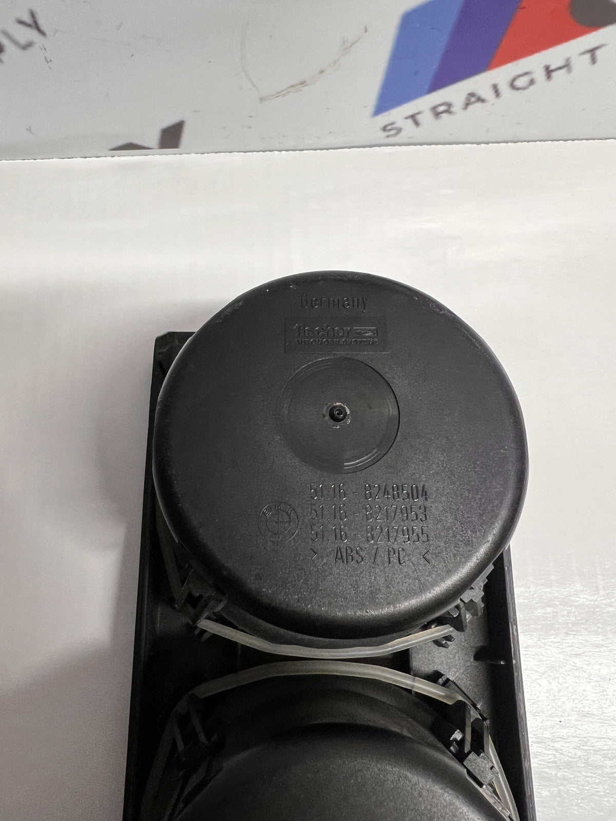 BMW E46 OEM Front Center Console Dual Cup Holder Black 51168217953 99-06 M3 330i