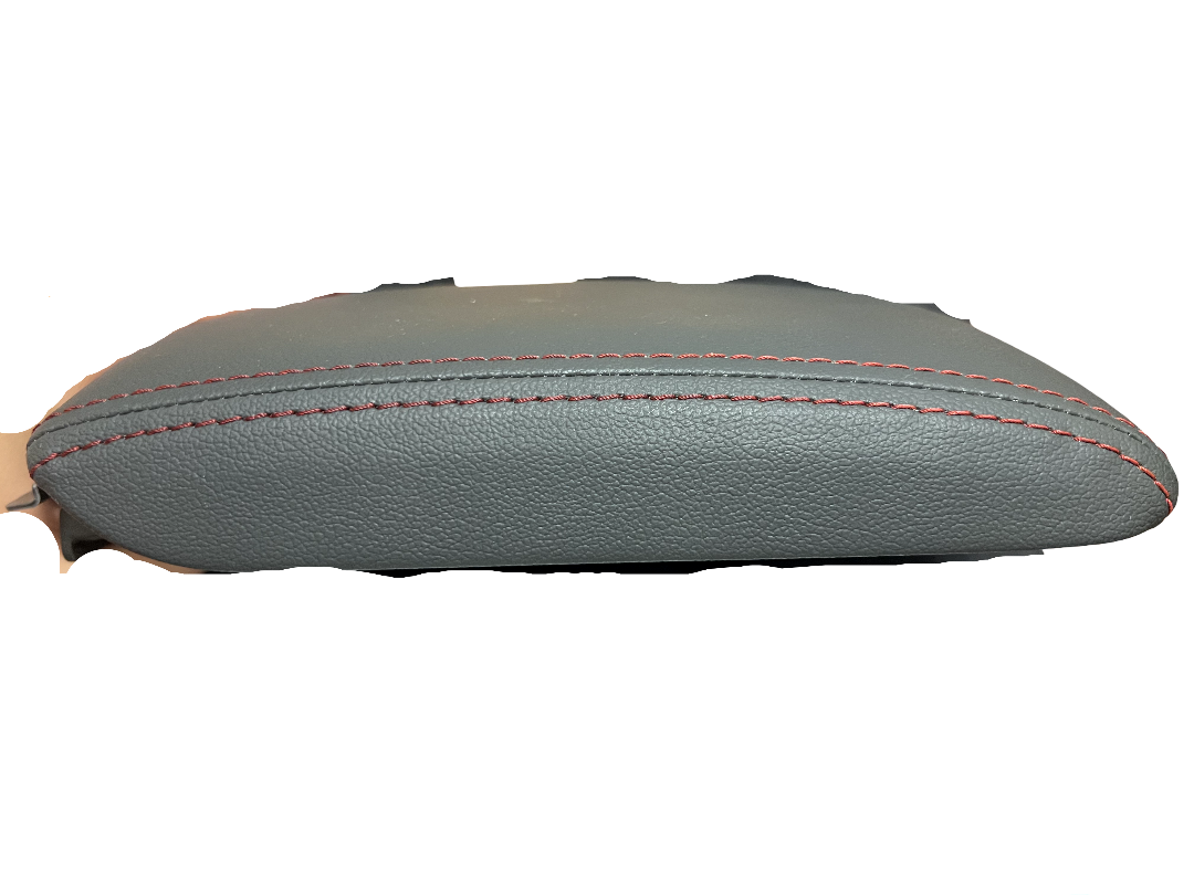 15-21 Subaru WRX Center Console Armrest Lid Black Leather with Red Stitching
