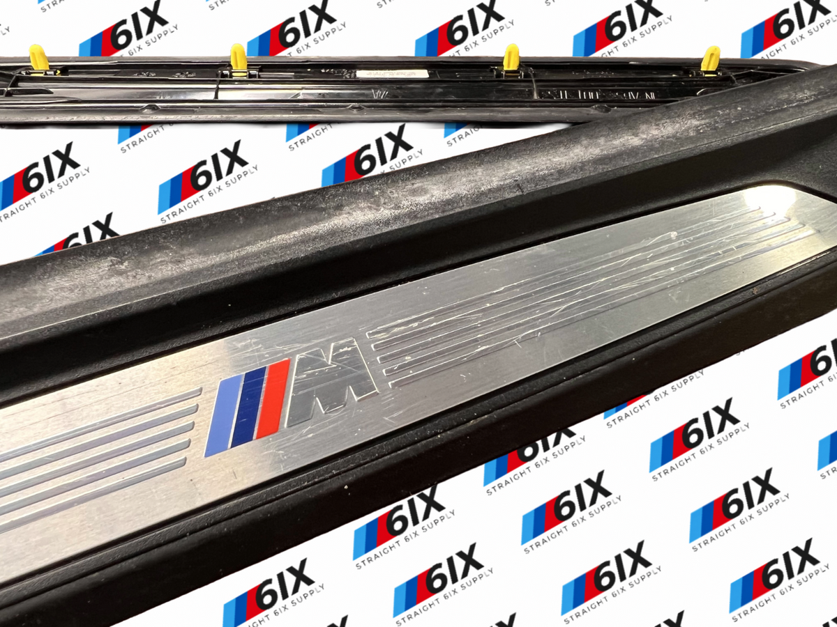 OEM BMW F30 F36 335 440 Front Door Sill Cover Trim Entrance Sill Kick Plates SET