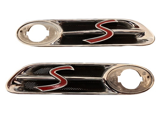 02-08 Mini Cooper S R52 R53 FRONT FENDER LH/RH EMBLEM OEM PAIR