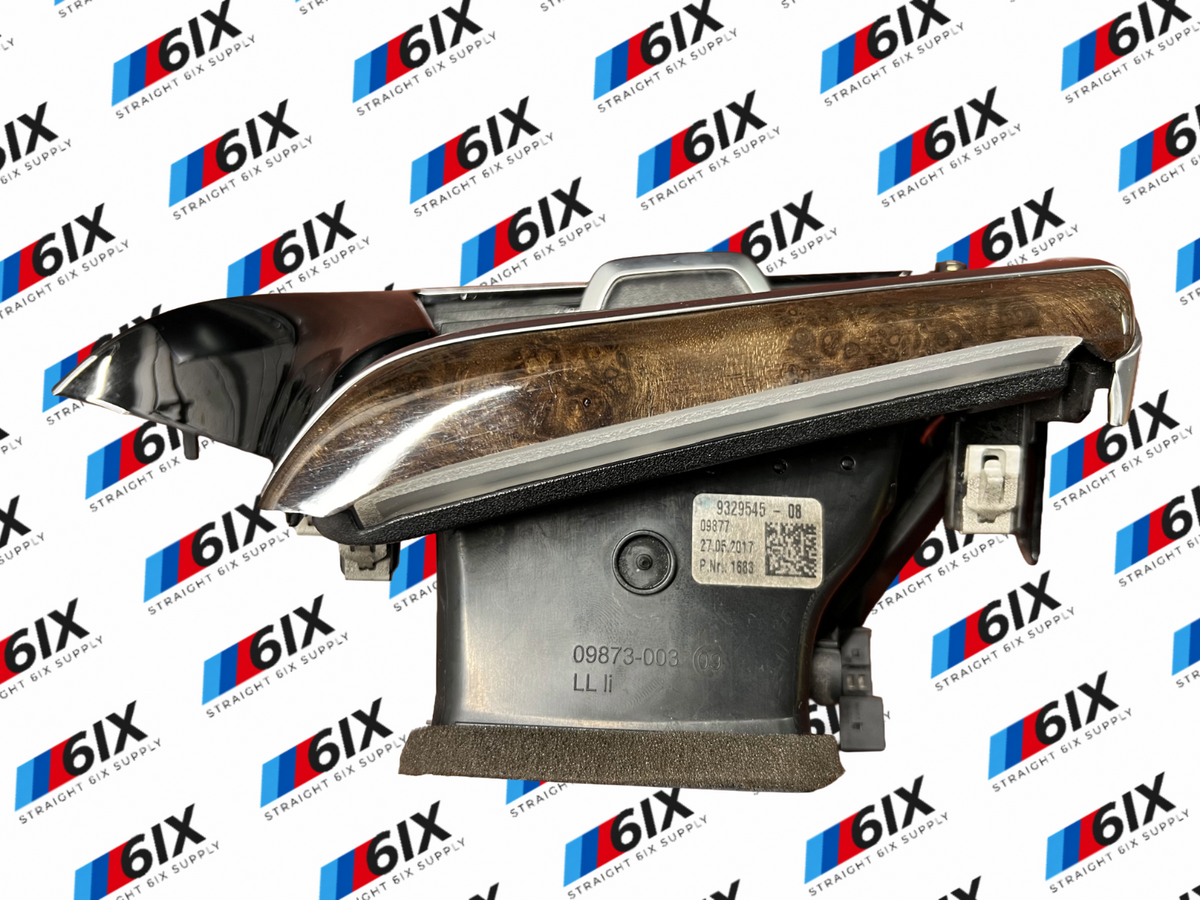 2017-2023 BMW G30 5 Series Driver Left Dash Air Vent Wood Trim Ambient Light OEM