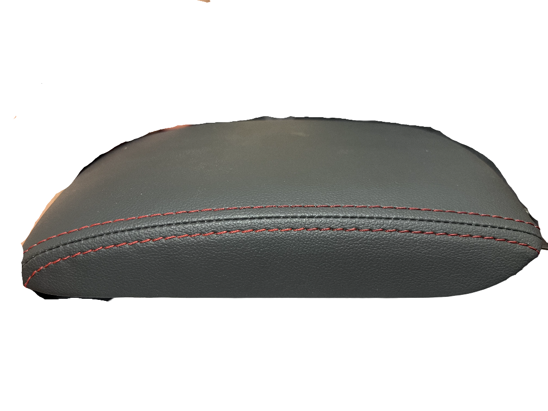 15-21 Subaru WRX Center Console Armrest Lid Black Leather with Red Stitching