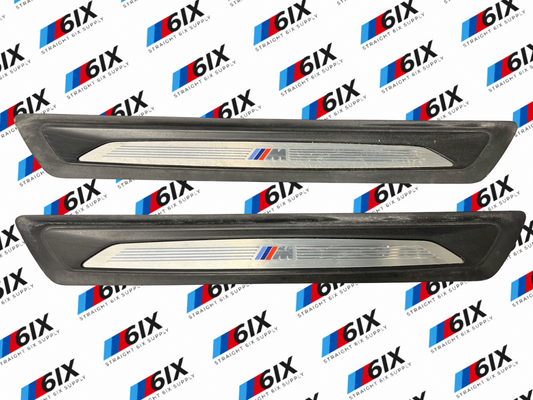 OEM BMW F30 F36 335 440 Front Door Sill Cover Trim Entrance Sill Kick Plates SET